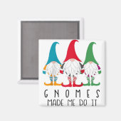 Gnomes liet me het noordse kerstkerstkerst doen magneet (Voorkant / Achterkant)
