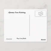 Gnomes Love Knitting Briefkaart (Achterkant)