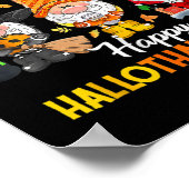 Gnomes Lover Halloween Merry KerstHappy Hallo Poster (Hoek)