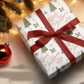 Gnomes Merry Christmas FROM Custom Name Cadeaupapier