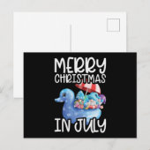Gnomes Merry Christmas in July Tropical Briefkaart (Voorkant / Achterkant)