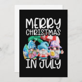 Gnomes Merry Christmas in July Tropical Feestdagenkaart (Voorkant / Achterkant)