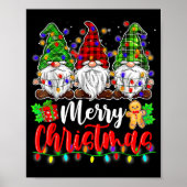 Gnomes Merry Christmas Light Gnome Xmas Poster (Voorkant)