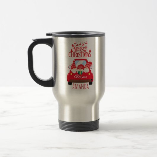 Gnomes merry kerst reisbeker (Links)