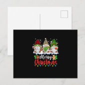 Gnomes Merry-kerstfamilie die past bij de koepelko Briefkaart (Voorkant / Achterkant)