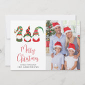 Gnomes Merry kerstfoto-feestdag Feestdagenkaart (Voorkant)