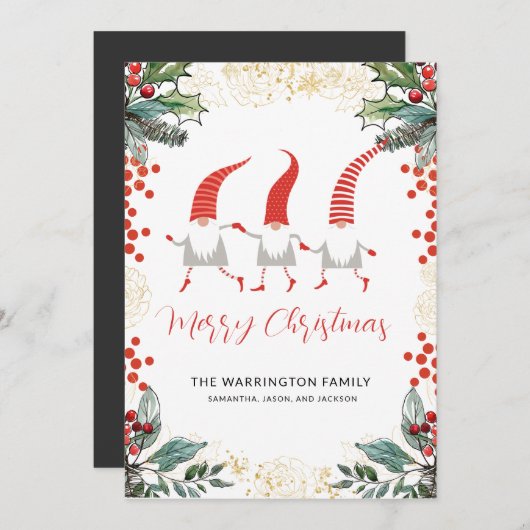 Gnomes Merry Kerstmis (Voorkant / Achterkant)