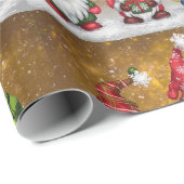 Gnomes Merry Kerstmis Cadeaupapier (Rol Hoek)