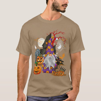 Gnomes met enge pompoenen met heks Ghost Hwe T-shirt