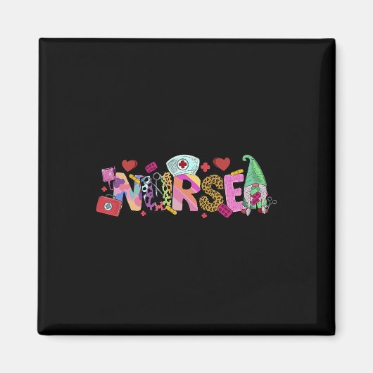 Gnomes Nurse Valentijn's Day Rn Icu Er Gnome Anima Magneet (Voorkant)