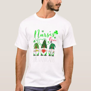 Gnomes Nurses Love Shenanigans Funny Nurse St Patr T-shirt