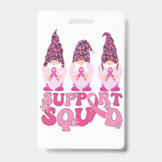 Gnomes ondersteunen Squad borstkankerbewustzijn Badge (Voorzijde)