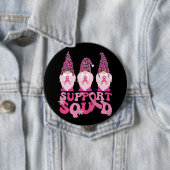 Gnomes ondersteunen Squad borstkankerbewustzijn Ronde Button 4,0 Cm (In situ)