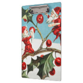 Gnomes painting holly berries in the snow klembord (Links)