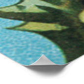 Gnomes painting holly berries in the snow poster (Hoek)