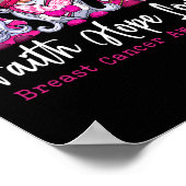 Gnomes Pink Warrior Faith Hope Love Breast Cancer Poster (Hoek)