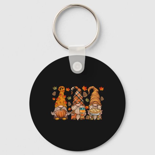 Gnomes Pumpkin Spice Coffee Latte Herfst Herfst da Sleutelhanger (Voorkant)