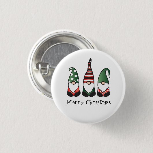 Gnomes Red Green Ronde Button 3,2 Cm (Voorkant /achterkant)