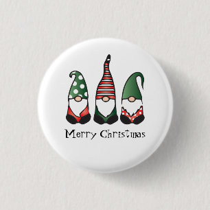 Gnomes Red Green Ronde Button 3,2 Cm