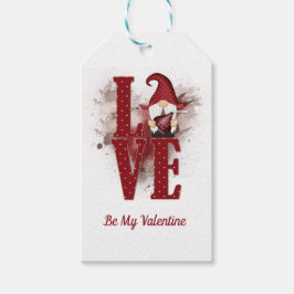 Gnomes Red Love Cute Valentijnsdag Cadeaulabel