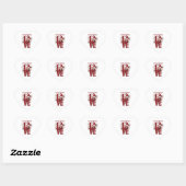 Gnomes Red Love Cute Valentijnsdag Hart Sticker (Vel)
