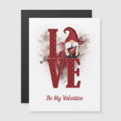 Gnomes Red Love Cute Valentijnsdag Magnetic Card (Voorkant / Achterkant)