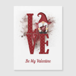 Gnomes Red Love Cute Valentijnsdag Magnetic Card