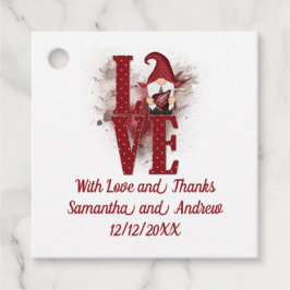 Gnomes Red Love Cute Wedding Bedankjes Labels