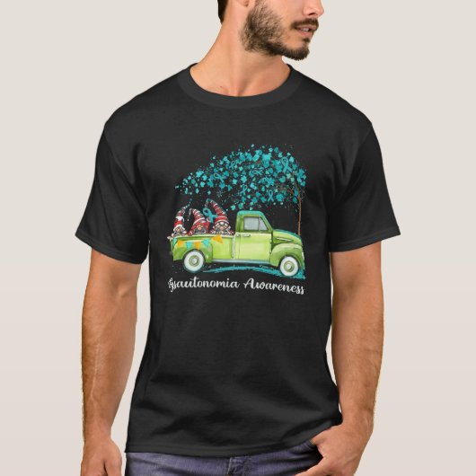 Gnomes Riding Truck Dysautonomia Awareness T-shirt (Voorkant)