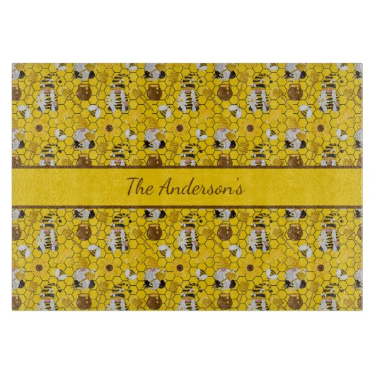 Gnomes Specialized Yellow Sunflower bijes Honey Snijplank (Voorkant)