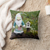 Gnome's Spring Retreat: Vogelhuislandschap Kussen (Deken)
