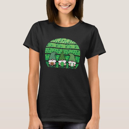 Gnomes St Patricks Day Green Irish Shamrock St Pat T-shirt (Voorkant)