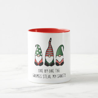 Gnomes Steal My Sanity Funny Gezegde voor Kerstmis Mok