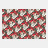 Gnomes sweeping snow with a broom inpakpapier vel (Voorkant 3)