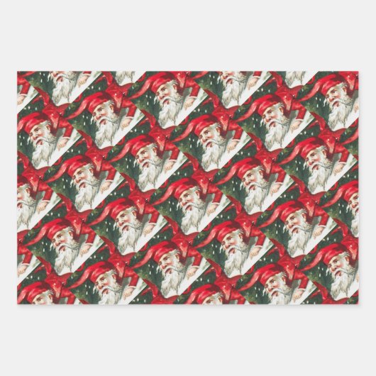 Gnomes sweeping snow with a broom inpakpapier vel (Voorkant 3)