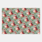 Gnomes sweeping snow with a broom inpakpapier vel (Voorkant 2)