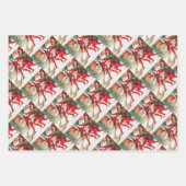 Gnomes sweeping snow with a broom inpakpapier vel (Voorkant)