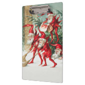 Gnomes sweeping snow with a broom klembord (Links)