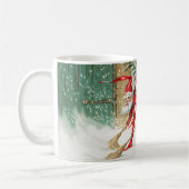 Gnomes sweeping snow with a broom koffiemok (Links)