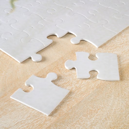 Gnomes sweeping snow with a broom legpuzzel (Zijkant)