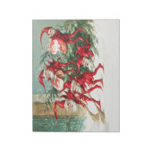 Gnomes sweeping snow with a broom notitieblok (Linkerzijde)