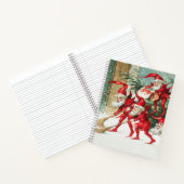 Gnomes sweeping snow with a broom notitieboek (Binnen)