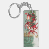 Gnomes sweeping snow with a broom sleutelhanger (Voorkant Links)