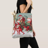 Gnomes sweeping snow with a broom tote bag (Dichtbij)
