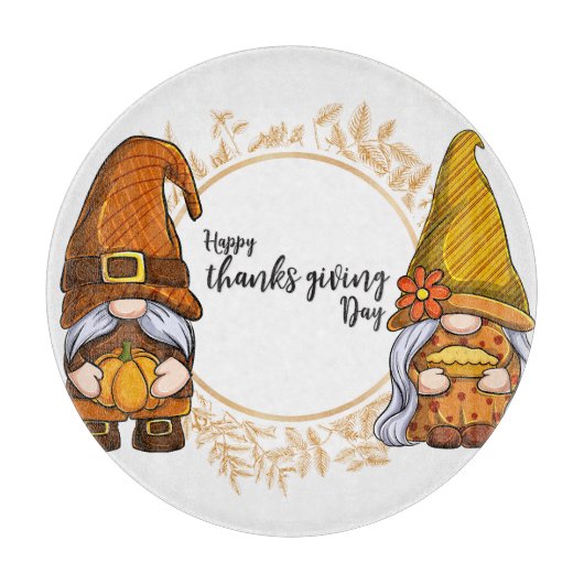 Gnomes-Thanksgiving Snijplank (Voorkant)