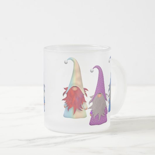 Gnomes Trio Frosted Glass Mok (Voorkant rechts)