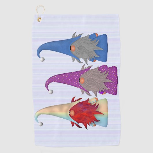 Gnomes Trio Golf Handdoek (Voorkant)