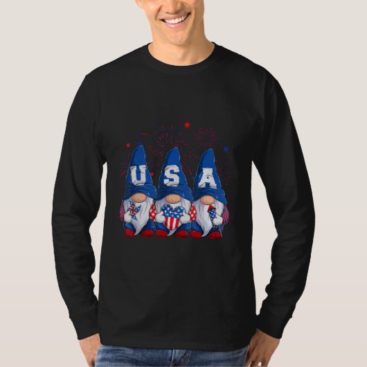 Gnomes USA Firework 4th Of July American 2023 Patr T-shirt (Voorkant)