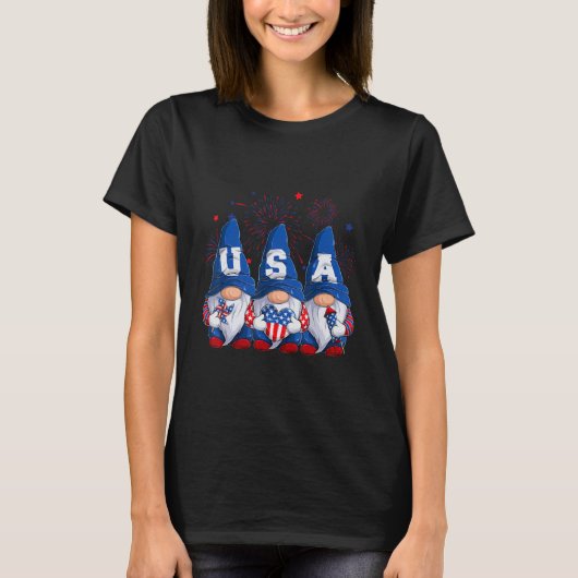 Gnomes USA Firework 4th Of July American 2023 Patr T-shirt (Voorkant)