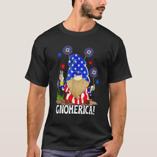 Gnomes USA Independence Day 4th Of July American P T-shirt (Voorkant)